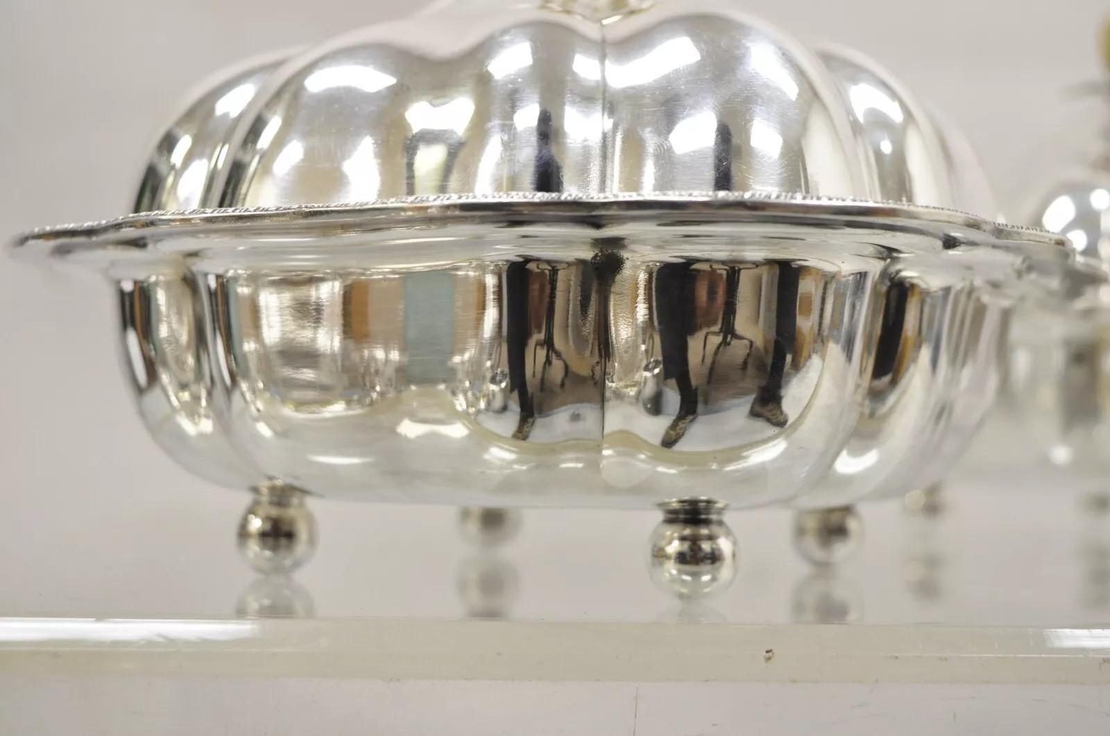 Plato Cubierto Festoneado de la Regencia Inglesa - Pareja en venta 3