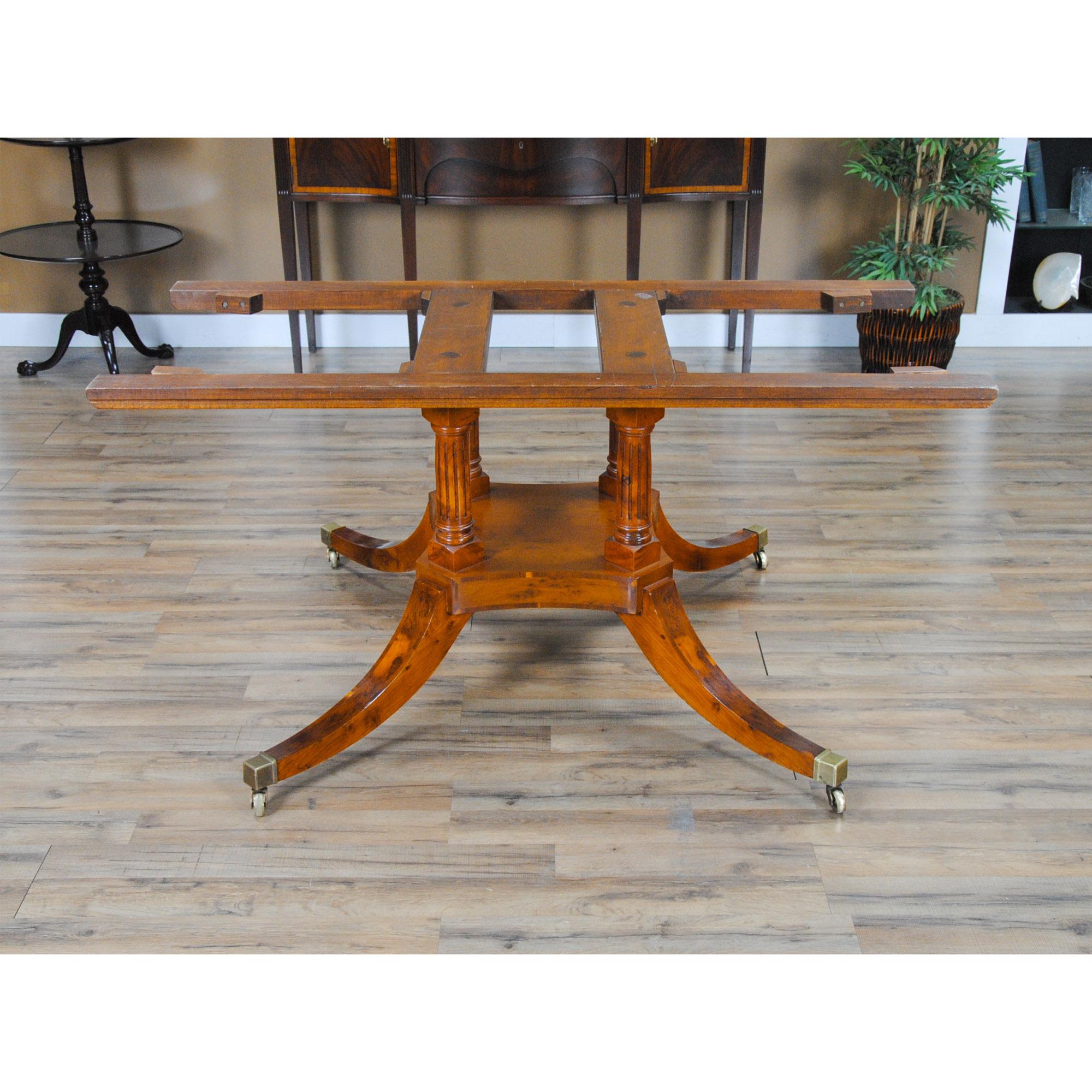 A large size Vintage English round to oval dining table with one extension board in excellent condition. The top has recently been French polished to give it that fresh from the showroom appeal.

Elegant in its’ simple styling this beautiful
