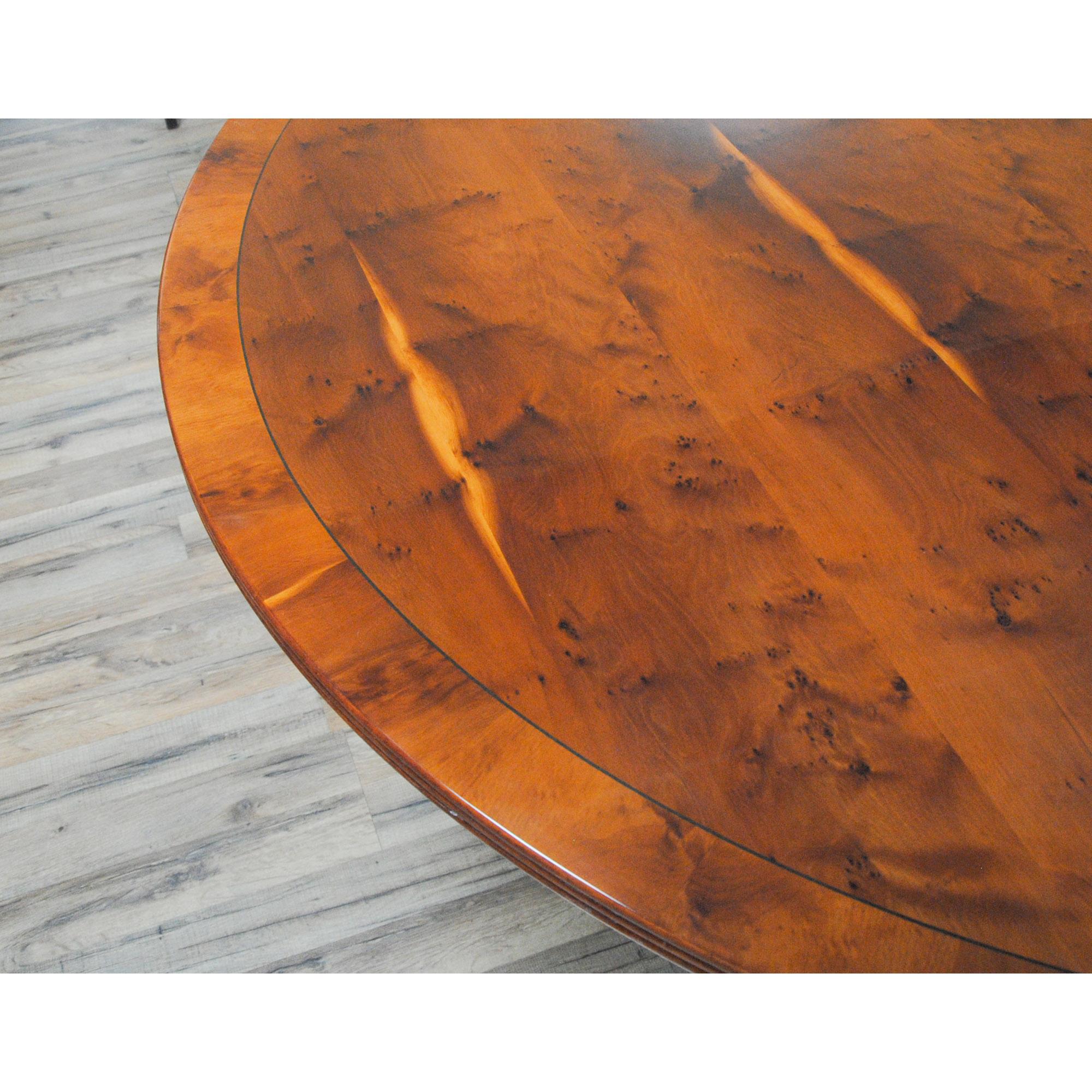 Vintage English Round to Oval Dining Table For Sale 2