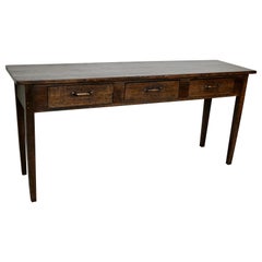 Vintage English Rustic Farmhouse Oak Side Table, 1930er Jahre