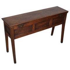 Vintage English Rustic Farmhouse Oak Side Table, 1950er Jahre
