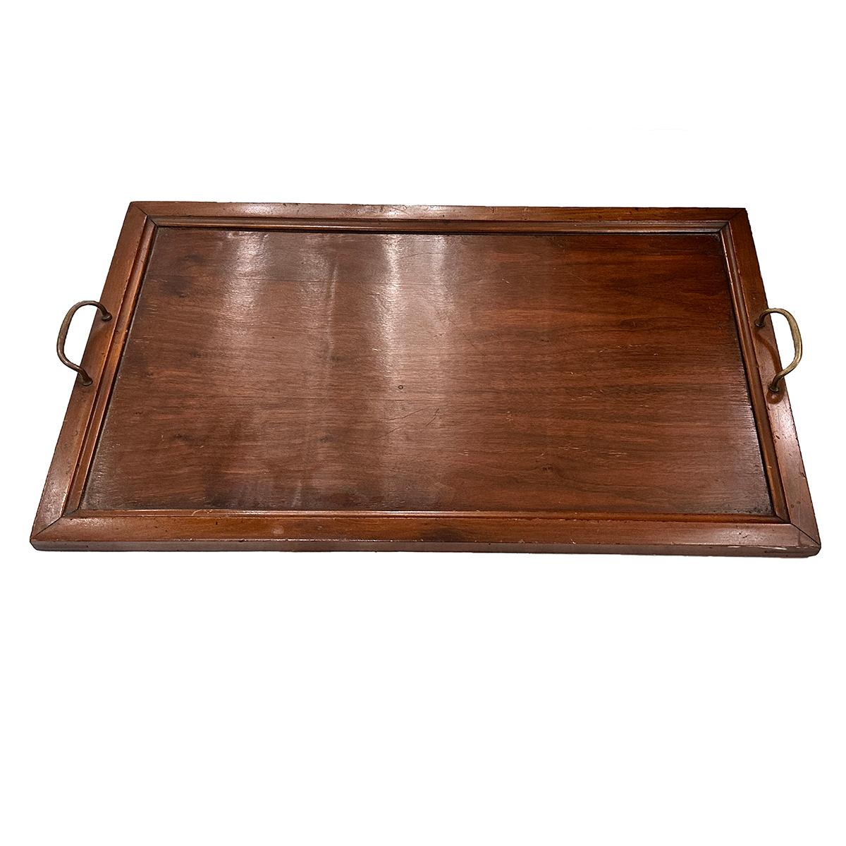 Hand-Carved Vintage English Serving Tray