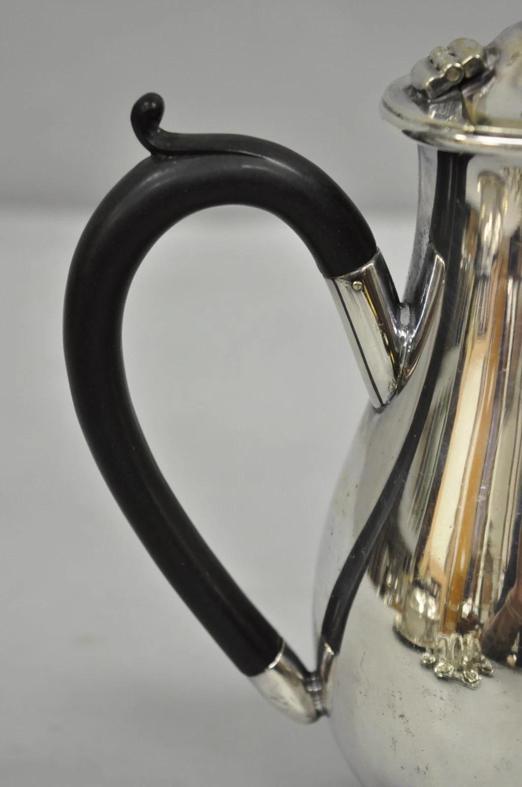Victorien Vintage English Sheffield Victorian Silver Plated Small Coffee Tea Pot Creamer en vente