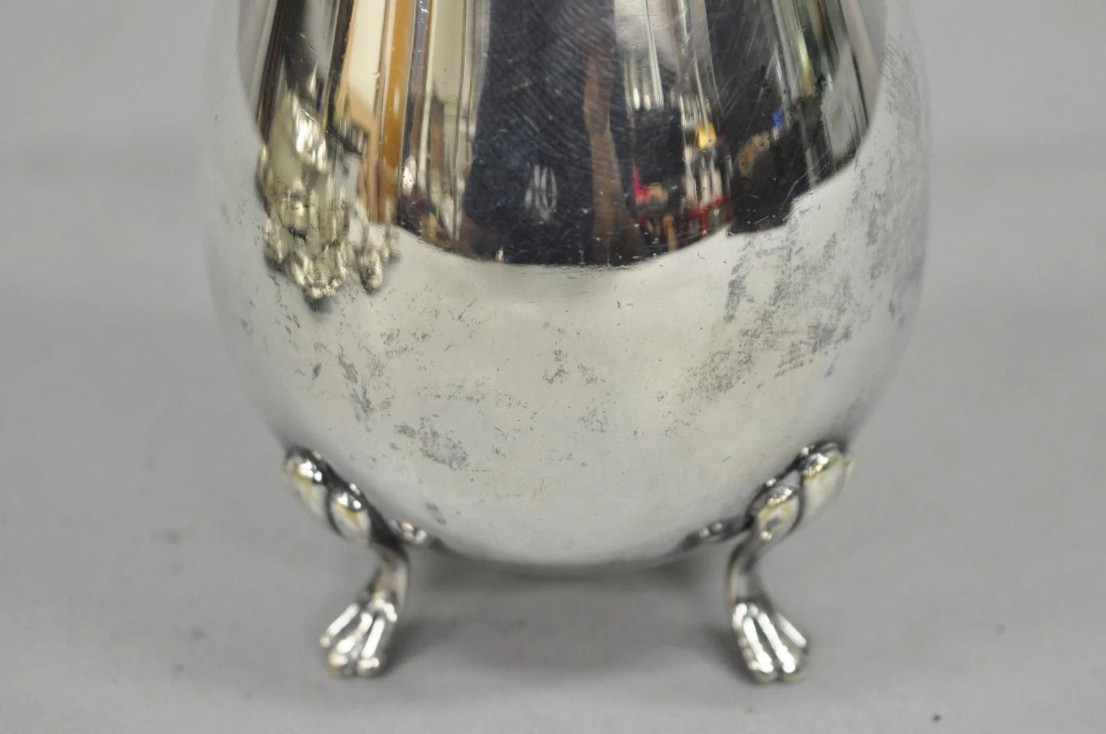 Plaqué argent Vintage English Sheffield Victorian Silver Plated Small Coffee Tea Pot Creamer en vente