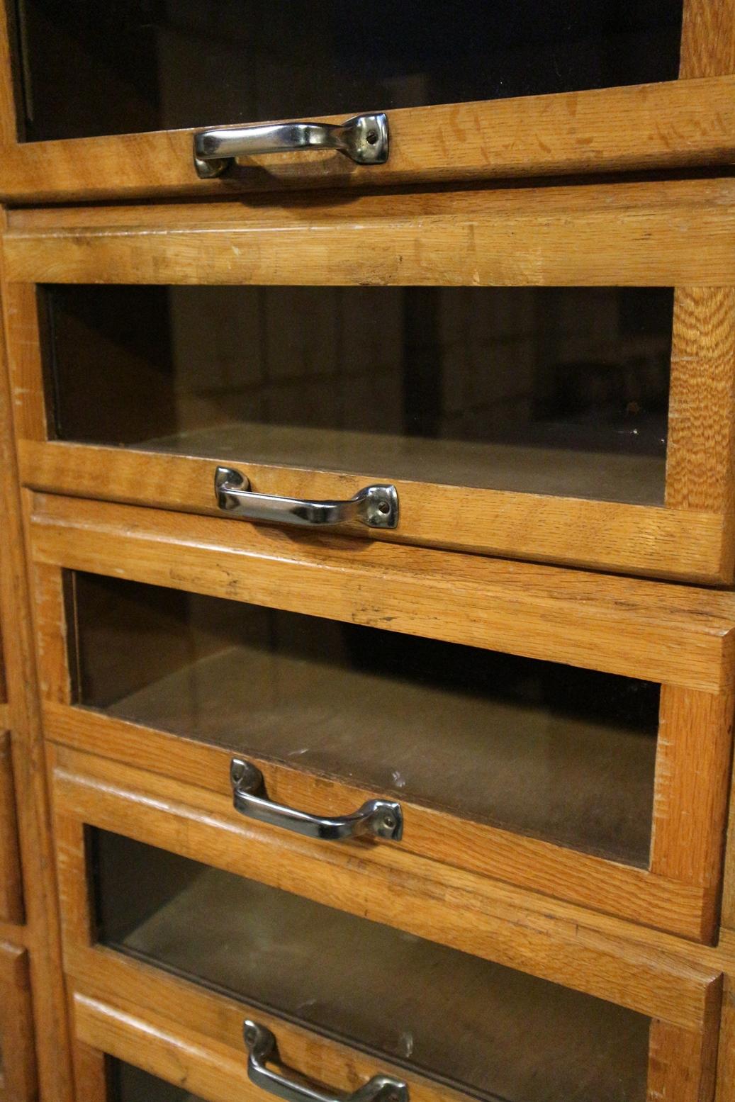 Vintage English Shop Cabinet or Display Case with 60 Drawers 1