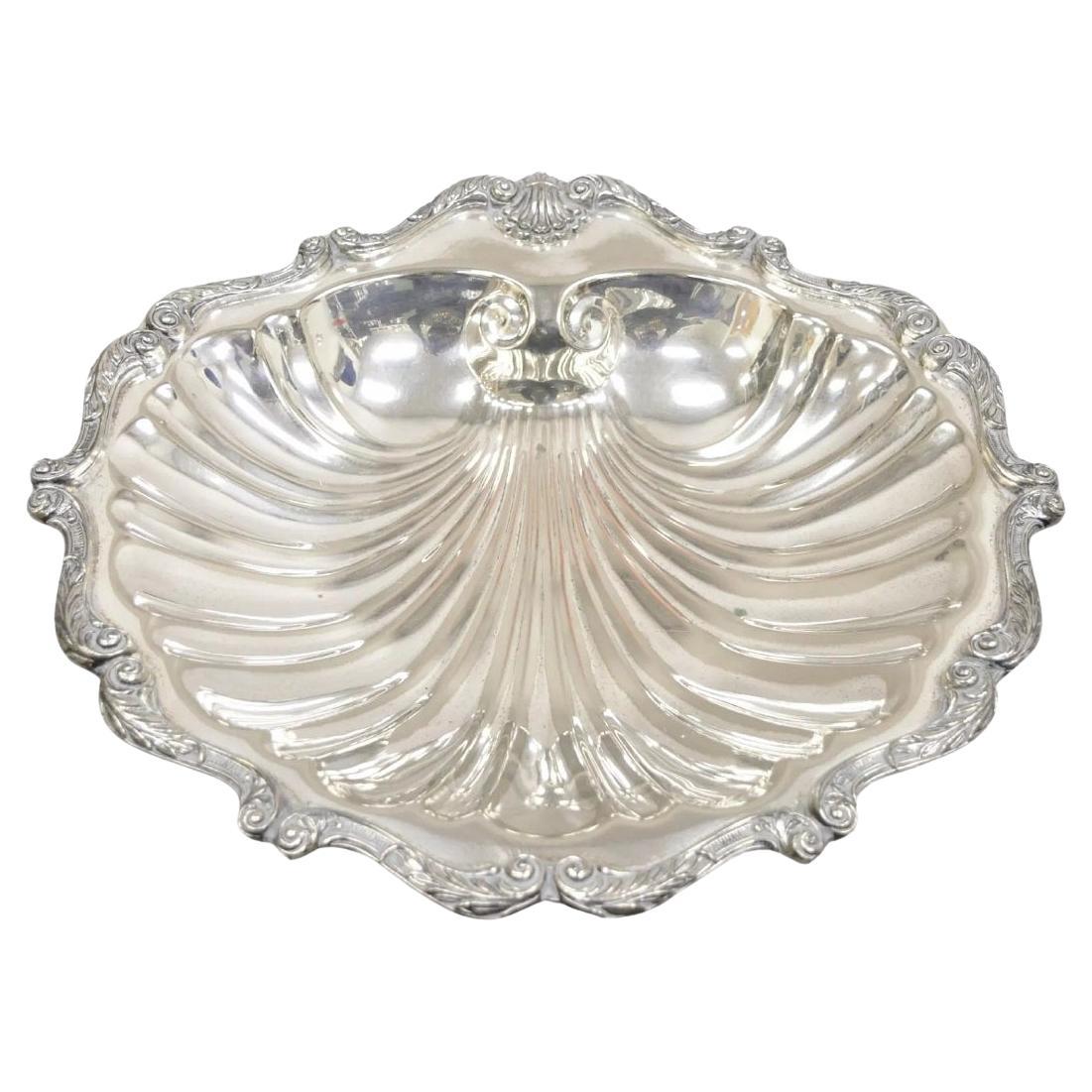 Bol anglais vintage en argent MFG 838 plaqué argent Clam Shell