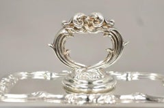 Vintage English Silver Mfg Co Silver Plated Covered Twin Serving Platter Dish