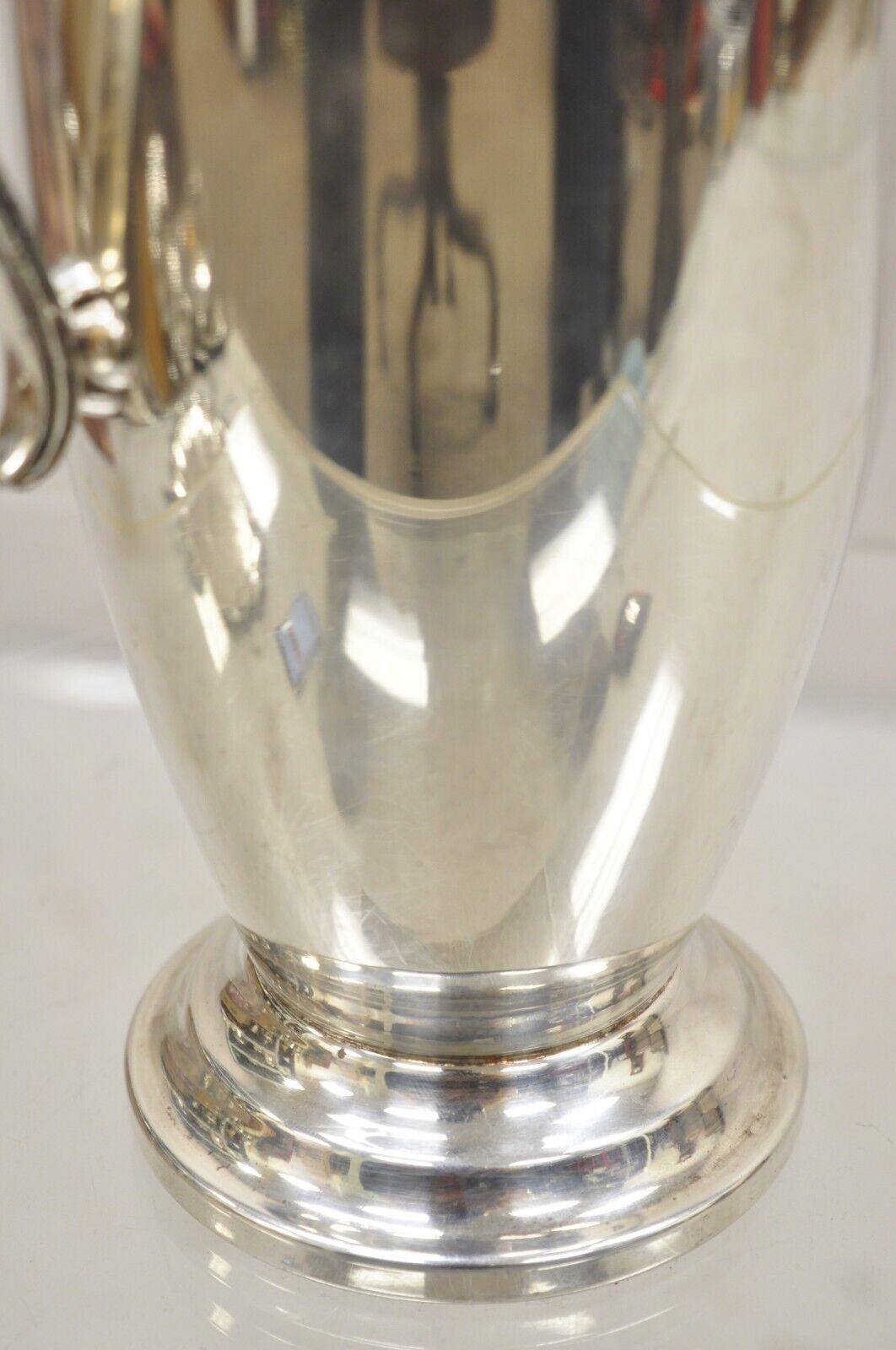 Vintage English Silver MFG Silver Plated Modern Cocktail Shaker Pitcher 2