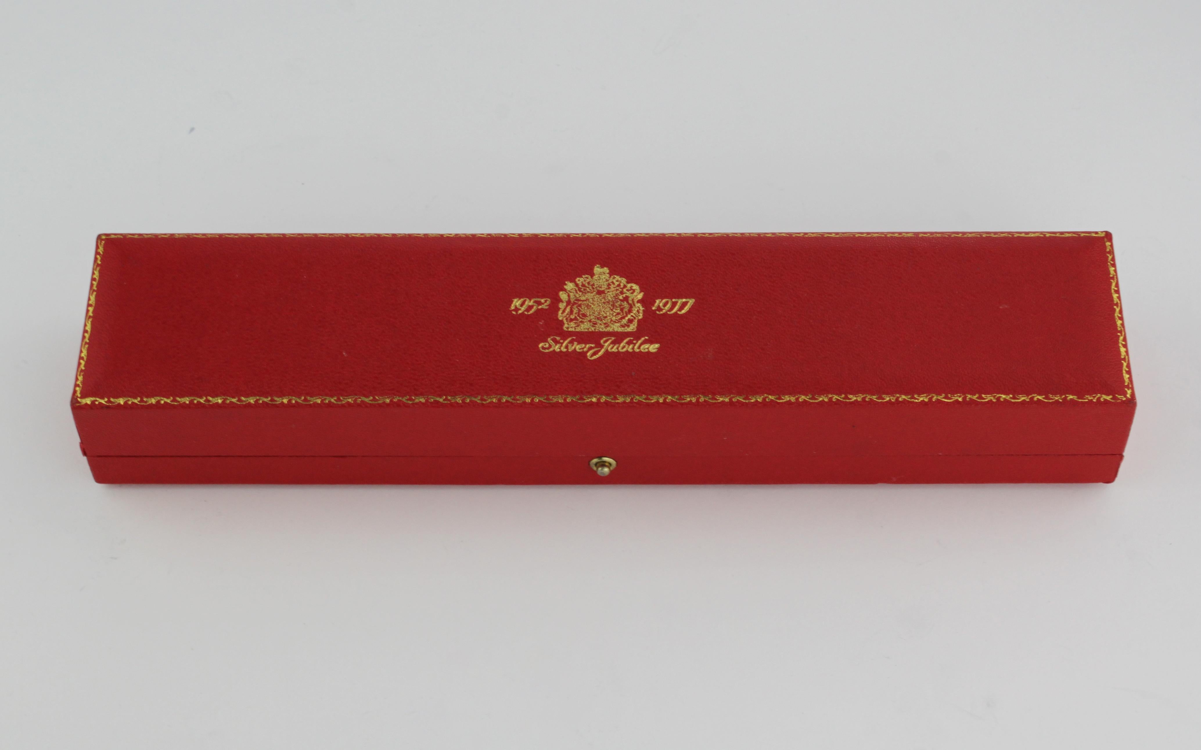 Late 20th Century Vintage English Silver Paper Knife Made for the Queen's Silver Jubilee in 1977