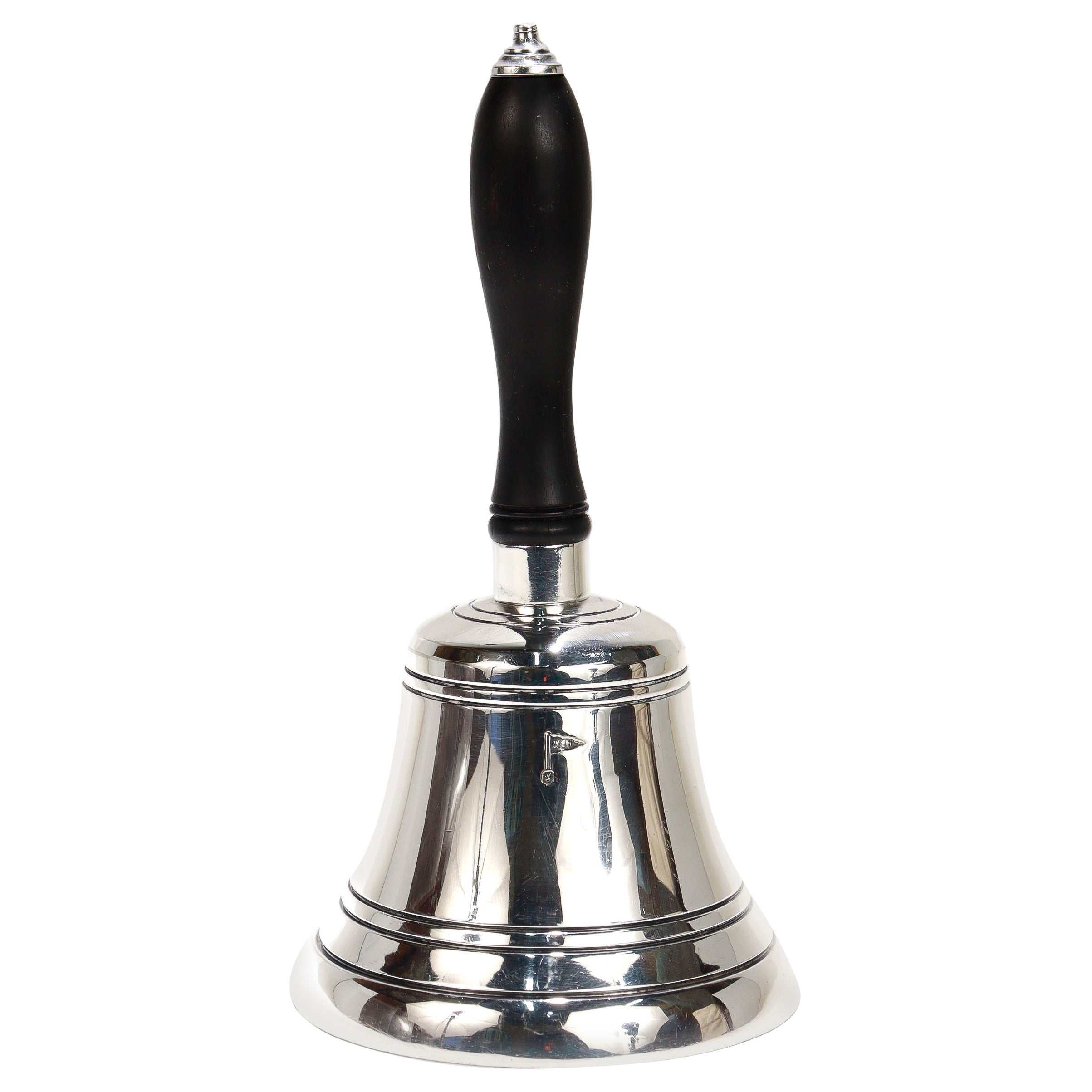 Vintage English Silver Plate Table Bell von Walker & Hall, 1962