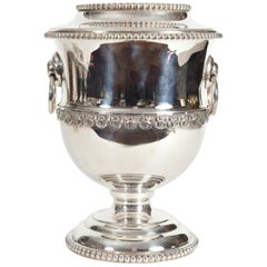 Vintage English Silver Plate Two-Piece Wine Cooler or Ice Bucket