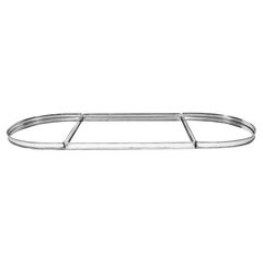 Vintage English Silver Plated 3 Piece Mirrored Plateau Tray 20th Century