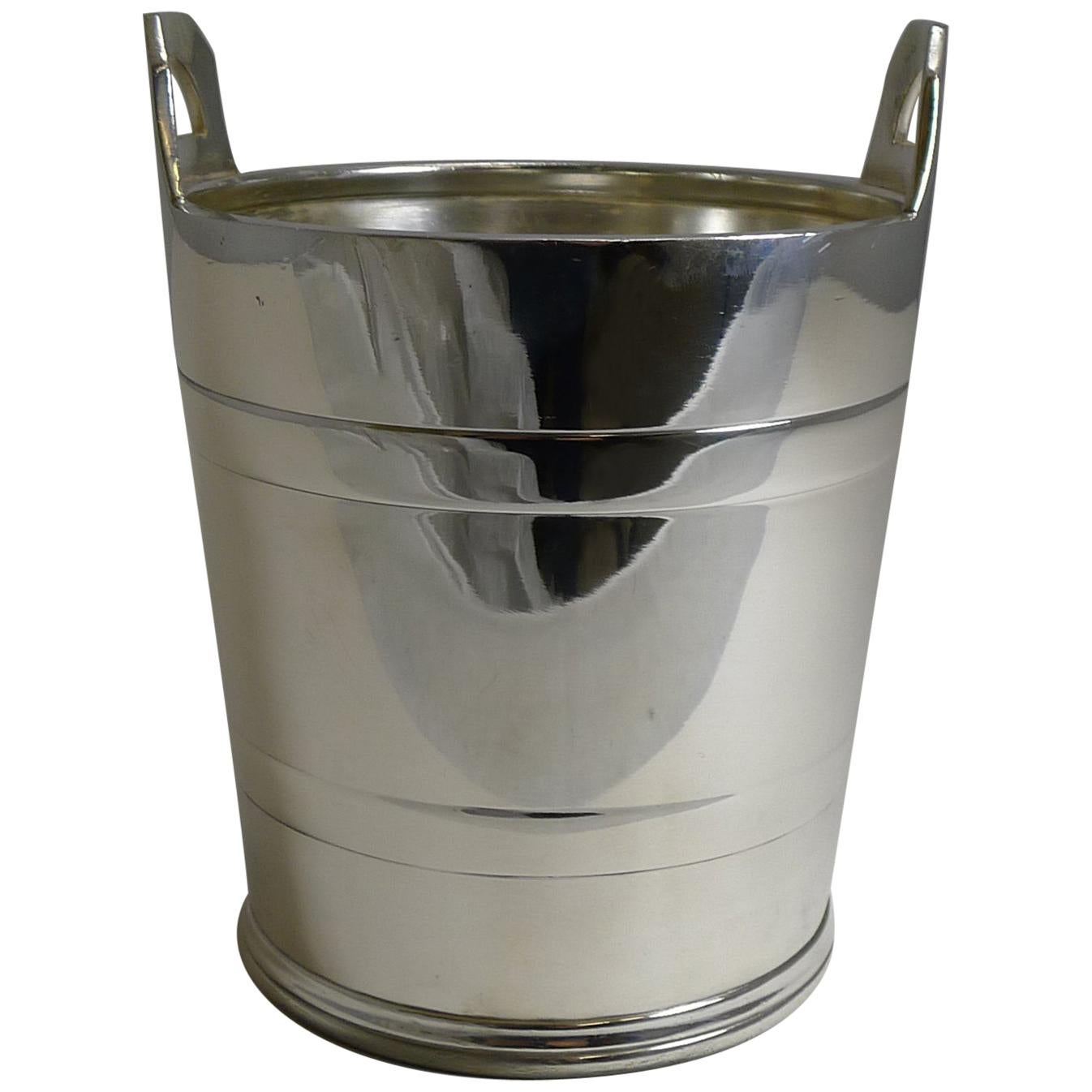Vintage English Silver Plated Ice Bucket by Elkington and Co.