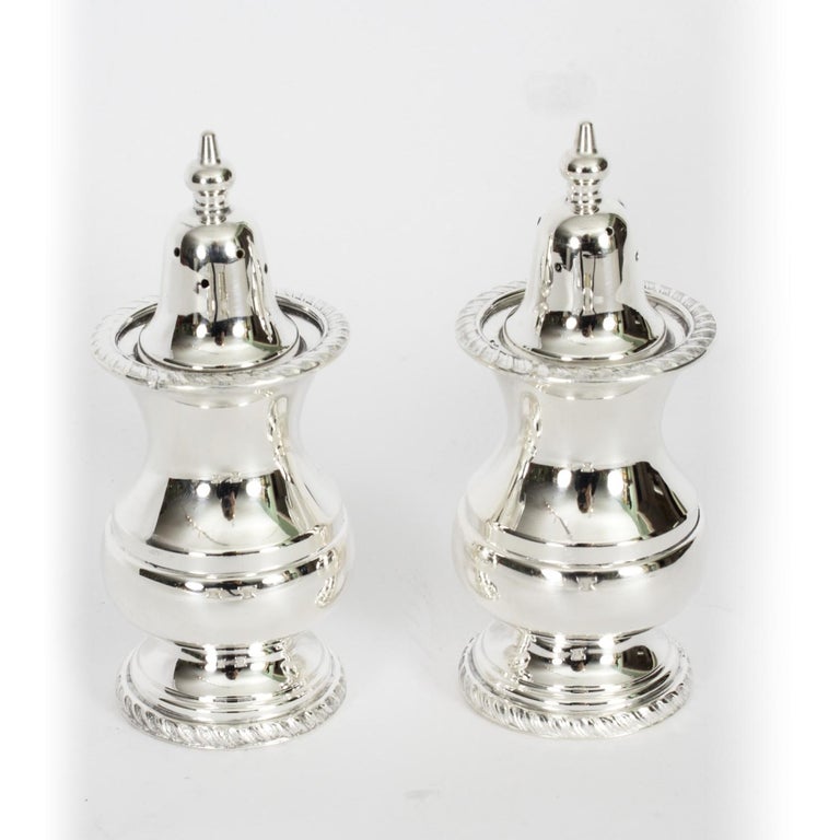 Vintage English Silver Plated Lazy Susan Serving Tray 20th C at 1stDibs