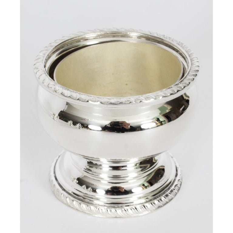 Vintage English Silver Plated Lazy Susan Serving Tray 20th C at 1stDibs