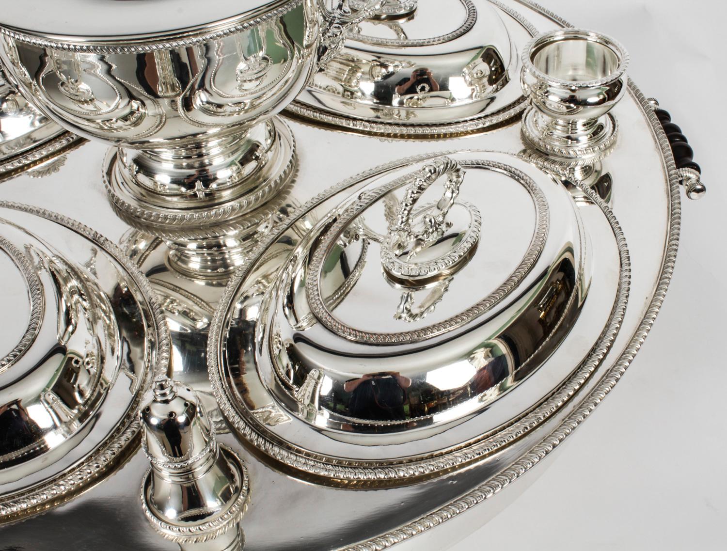 silver lazy susan vintage