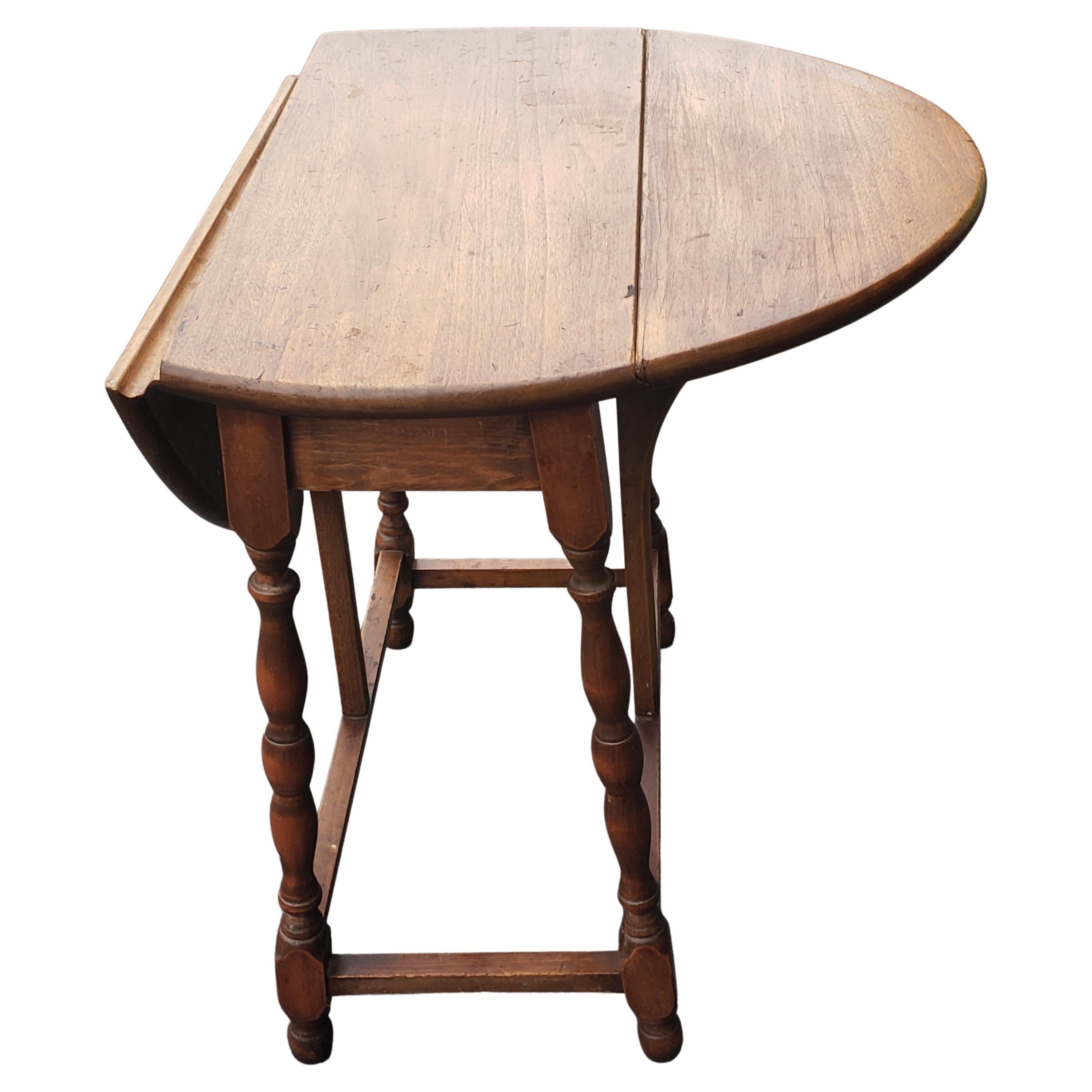 antique drop leaf side table
