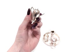 Vintage English Sterling Silver Dollhouse Miniature Tea Set by Barker Brothers