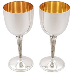 Retro English Sterling Silver Goblets