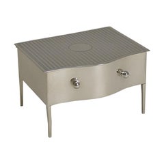 Boîte à bijoux/anneaux vintage anglaise en argent sterling en forme de commode