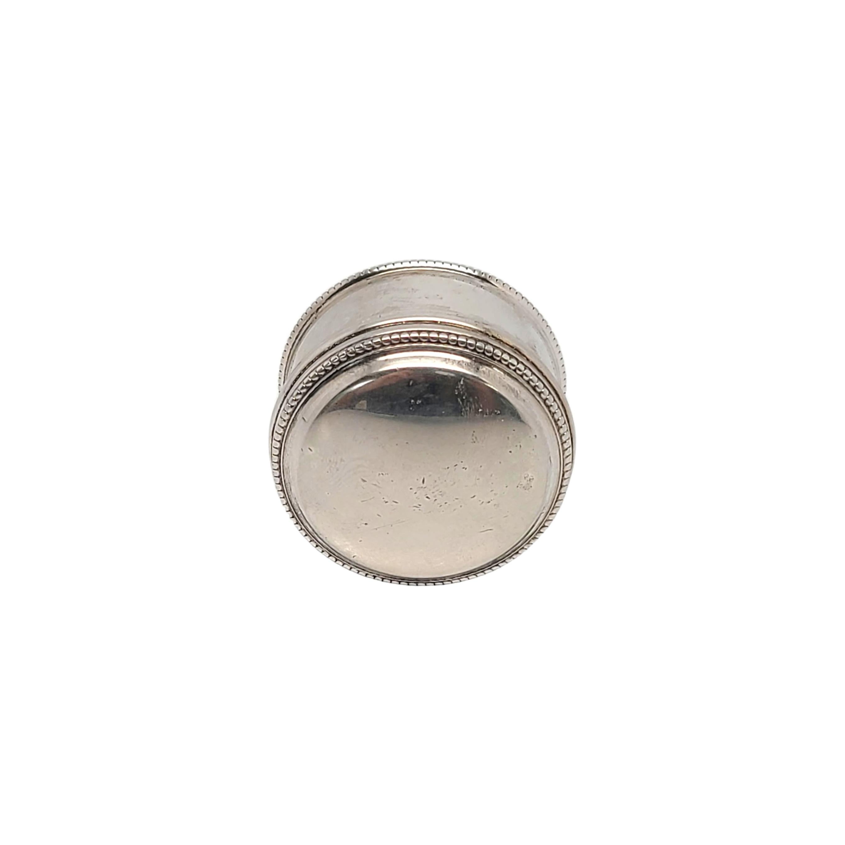 English Sterling Silver Round Pill Box 1