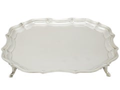 Vintage 1959 English Sterling Silver Salver by Barker Brothers Ltd