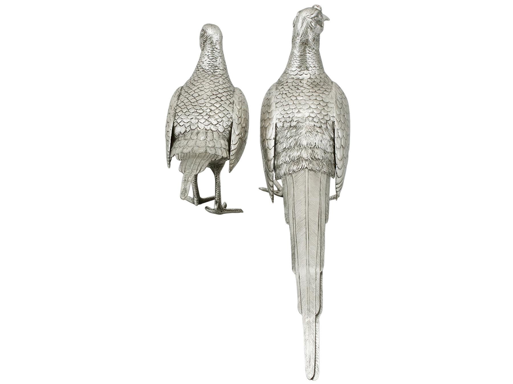 silver pheasant table decoration