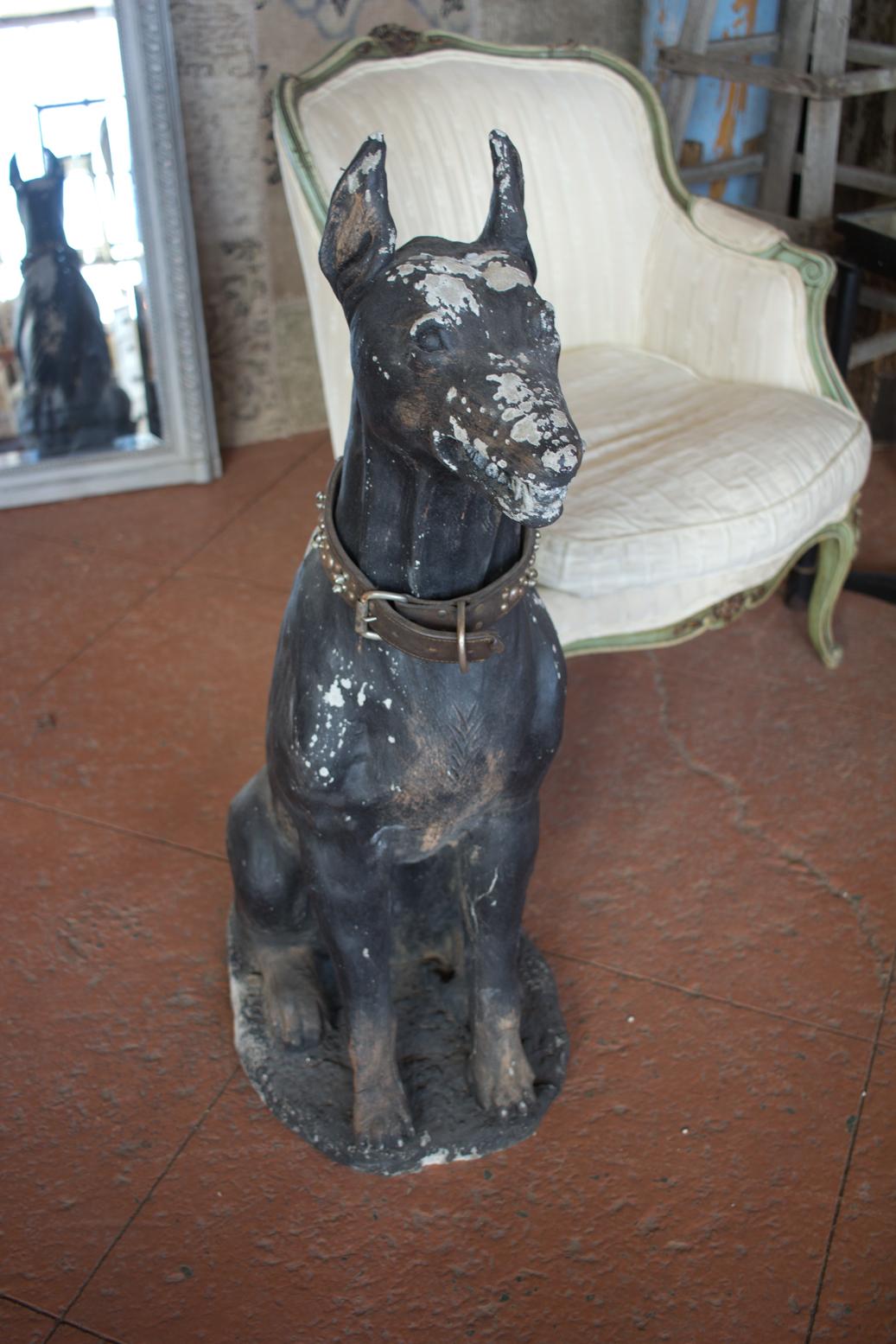 Vintage English Stone Dog 1