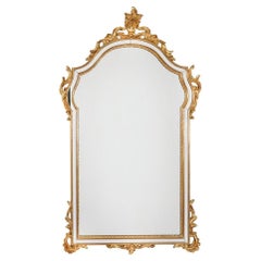 Vintage English Symmetrische Giltwood Spiegel 107x61cm Zoll Mitte 20.