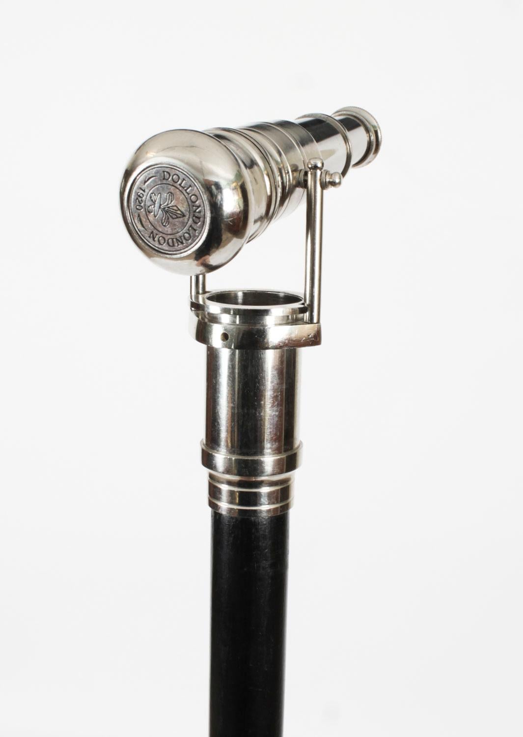 Vintage English Telescope Walking Stick Cane Dolland 20th Century For Sale 6