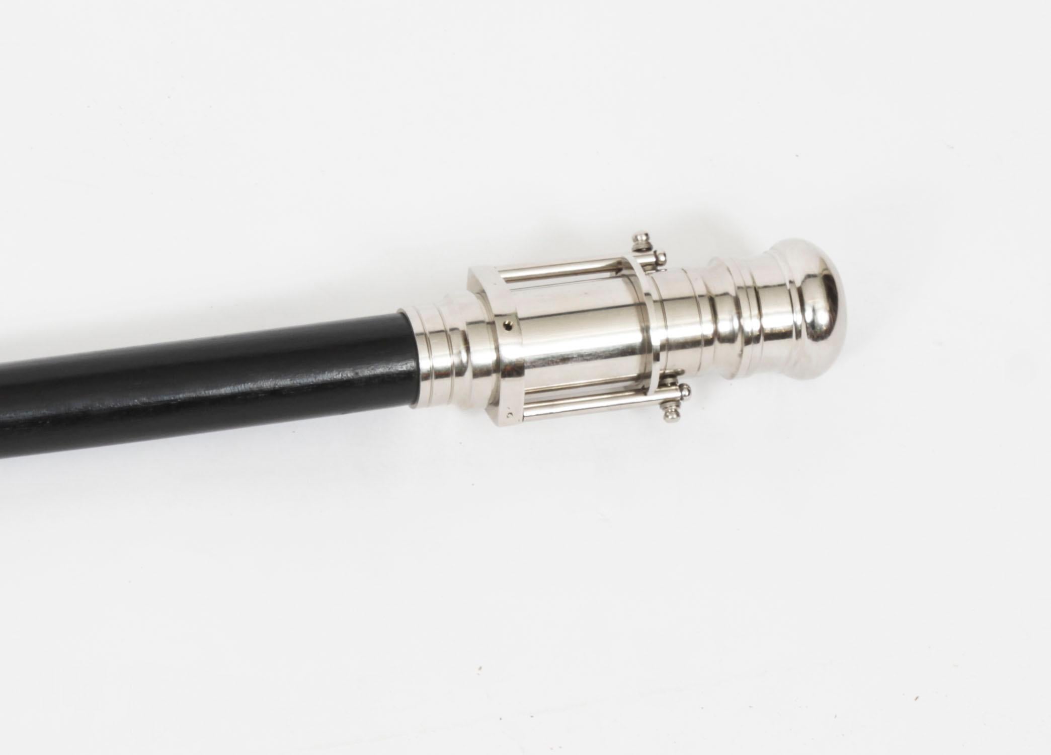 Vintage English Telescope Walking Stick Cane Dolland 20th Century For Sale 1