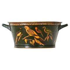 Vintage English Tole Bowl with Decoupage