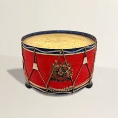 Vintage English Tole Drum Table