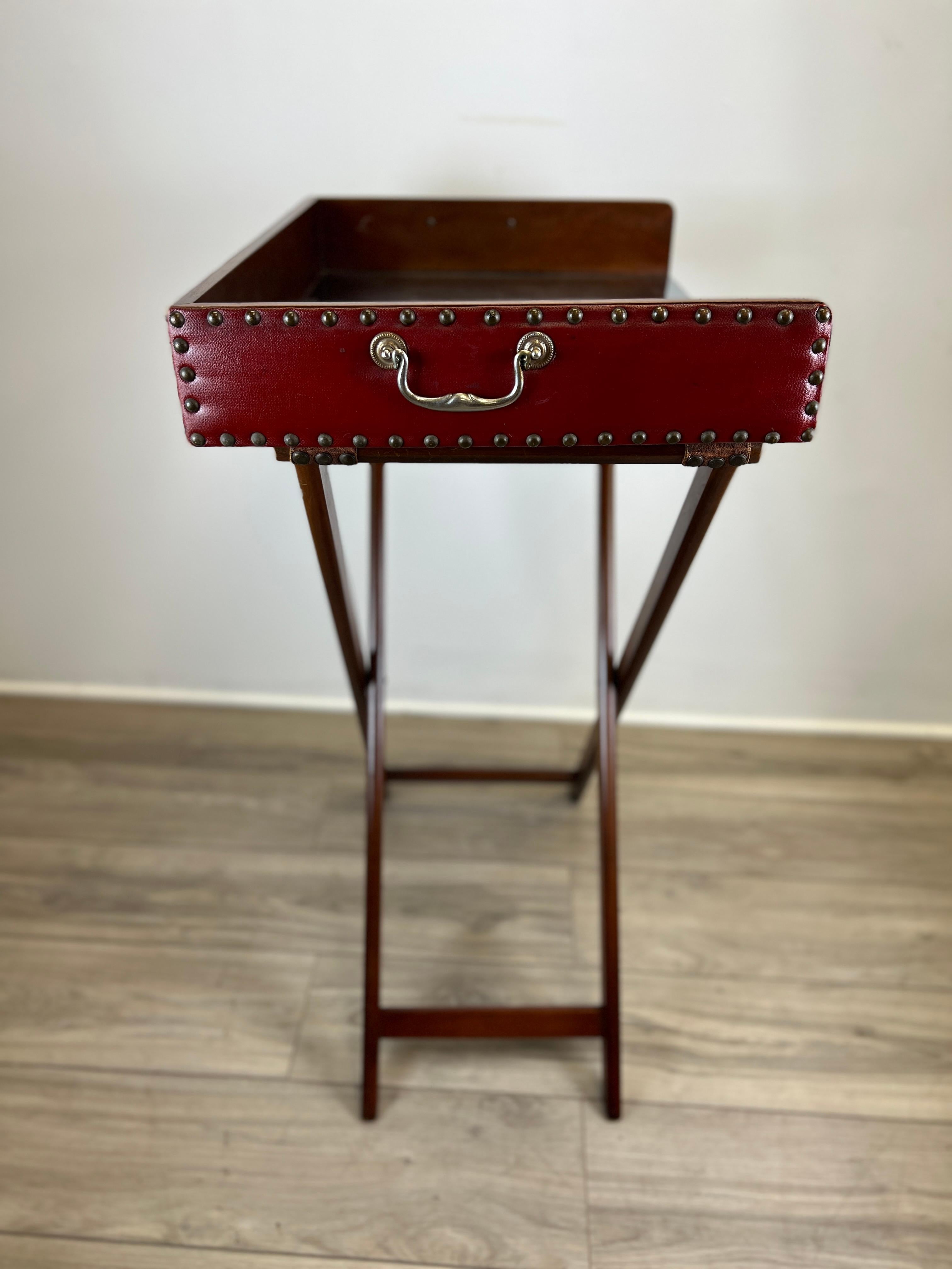 Edwardian Vintage English Tray Table on Stand 