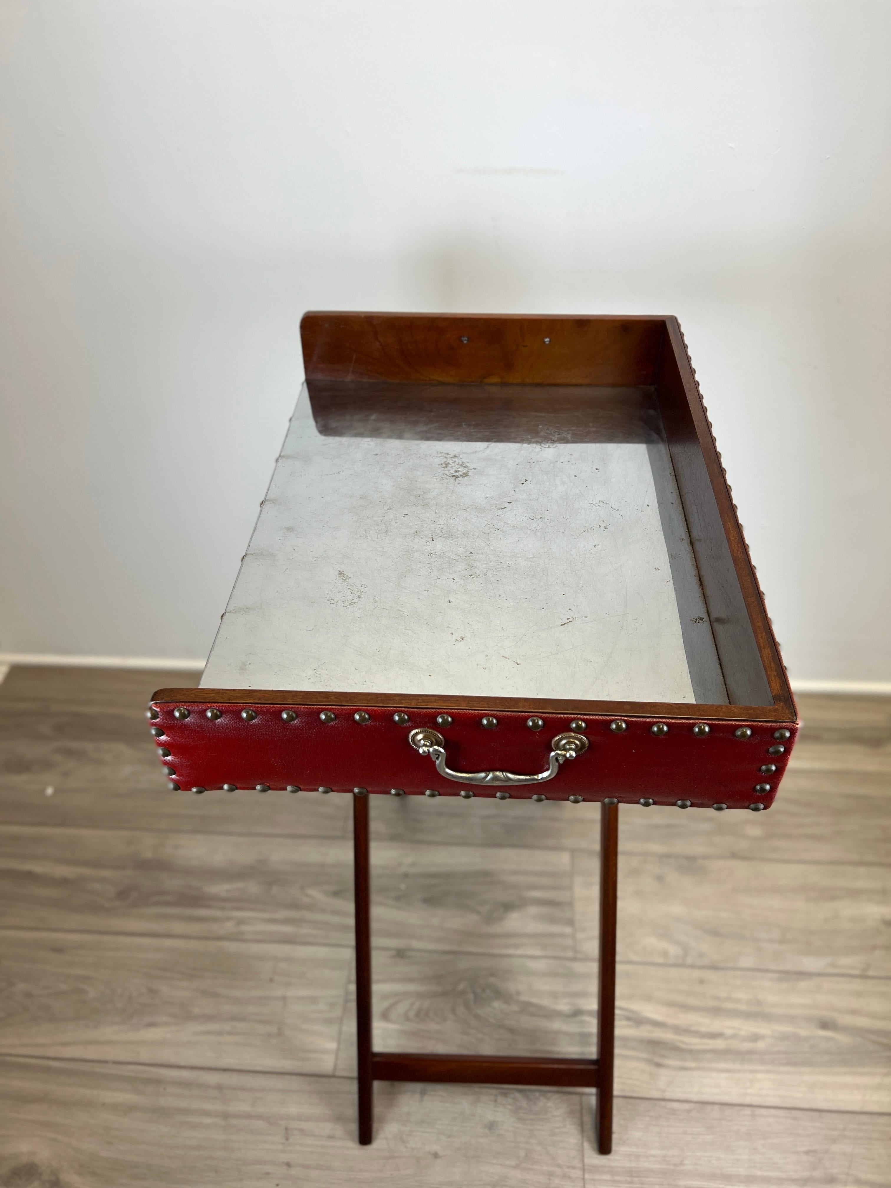 Mid-20th Century Vintage English Tray Table on Stand 