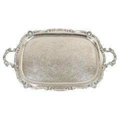 Bandeja de plata inglesa victoriana BSC Plater Twin Handle Serving Platter Tray