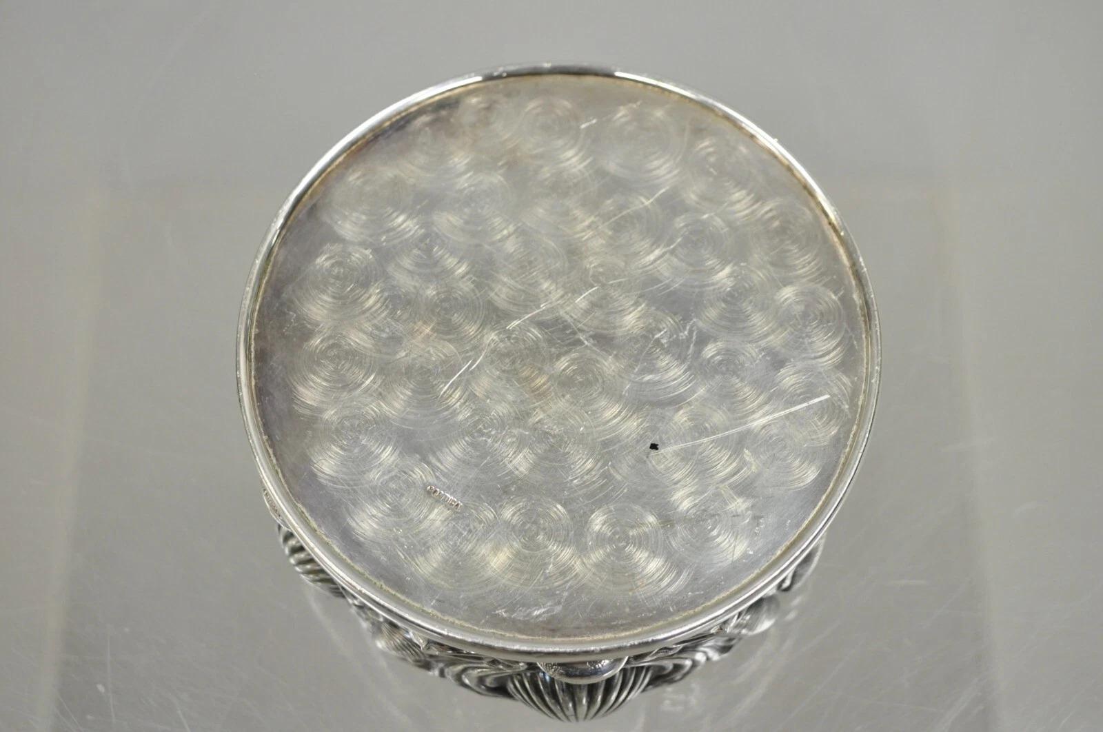 Vintage English Victorian Nautical Seashell Versilbert Weinflasche Untersetzer im Angebot 1