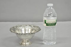 Vintage English Victorian Silver Plated Grapevine Small Bar Nut Dish Bowl