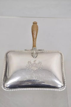 Vintage English Victorian Silver Plated Silent Butler Krümelfänger