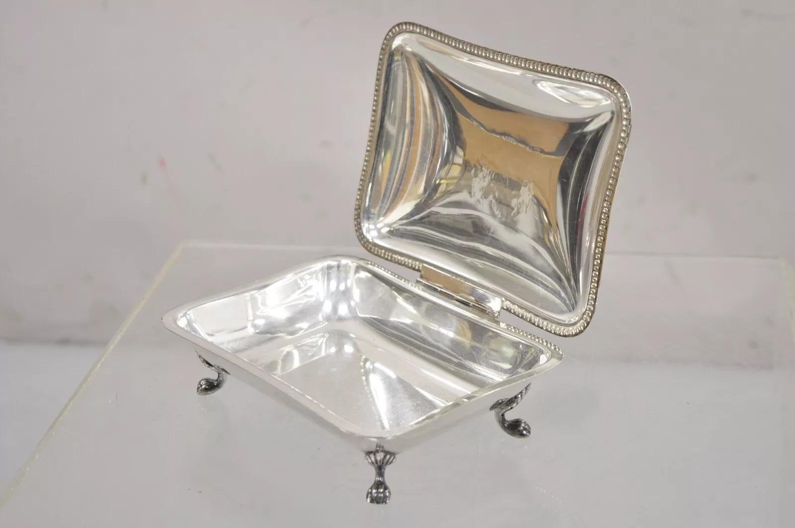 Vintage English Victorian Silver Plated Silent Butler Krümelfänger im Zustand „Gut“ im Angebot in Philadelphia, PA