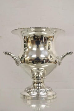 Vintage English Victorian Silver Plated Trophy Cup Champagne Chiller Ice Bucket
