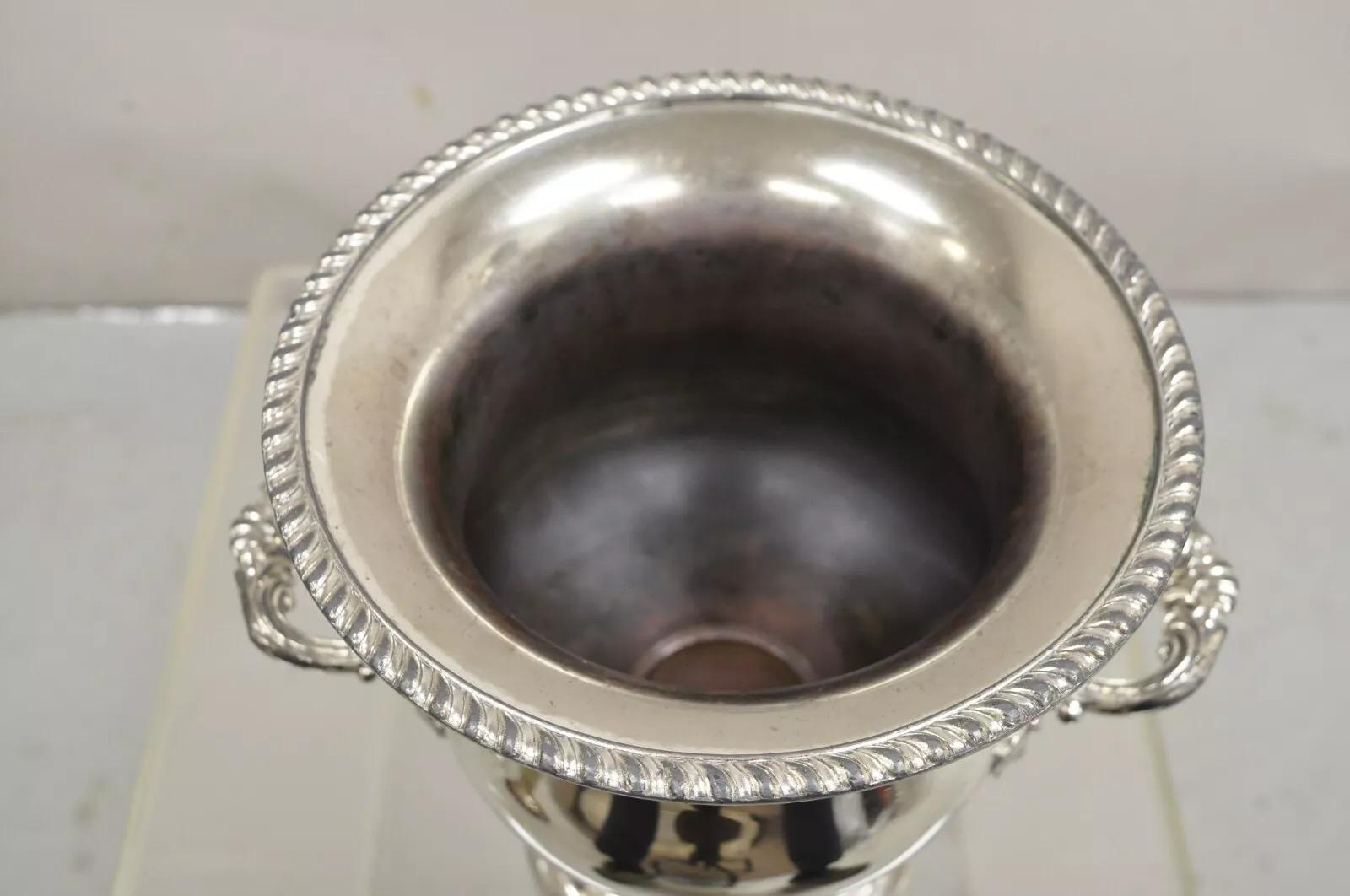 Victorien Seau à glace et champagne victorien anglais vintage en métal argenté en vente