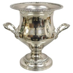 Vintage English Victorian Silver Plated Trophy Cup Champagne Chiller Ice Bucket
