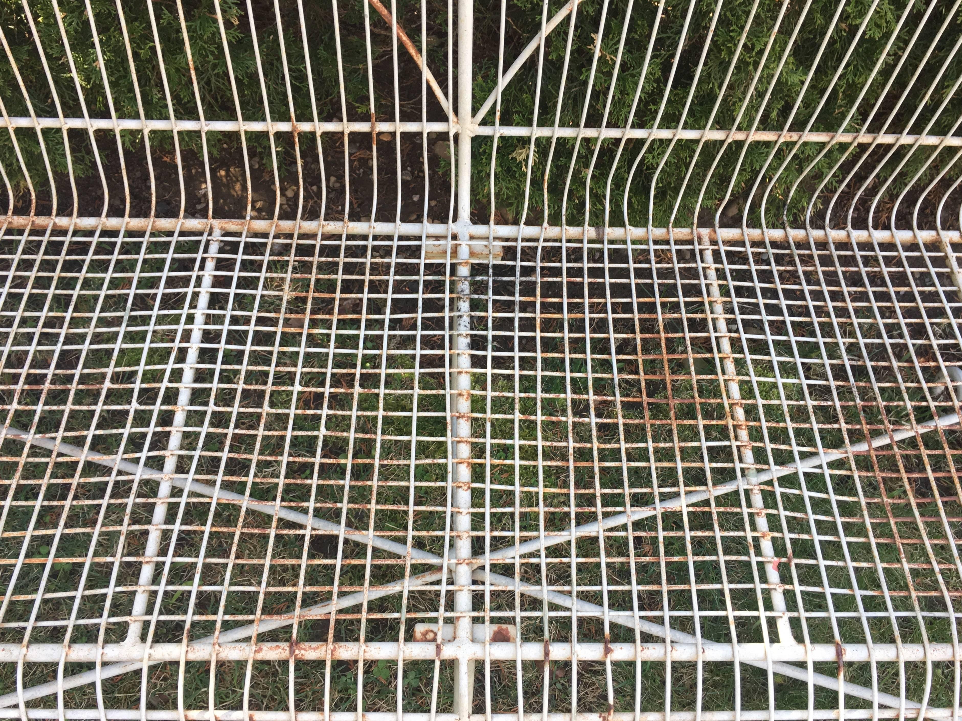 Vintage English Wirework Garden Bench 2