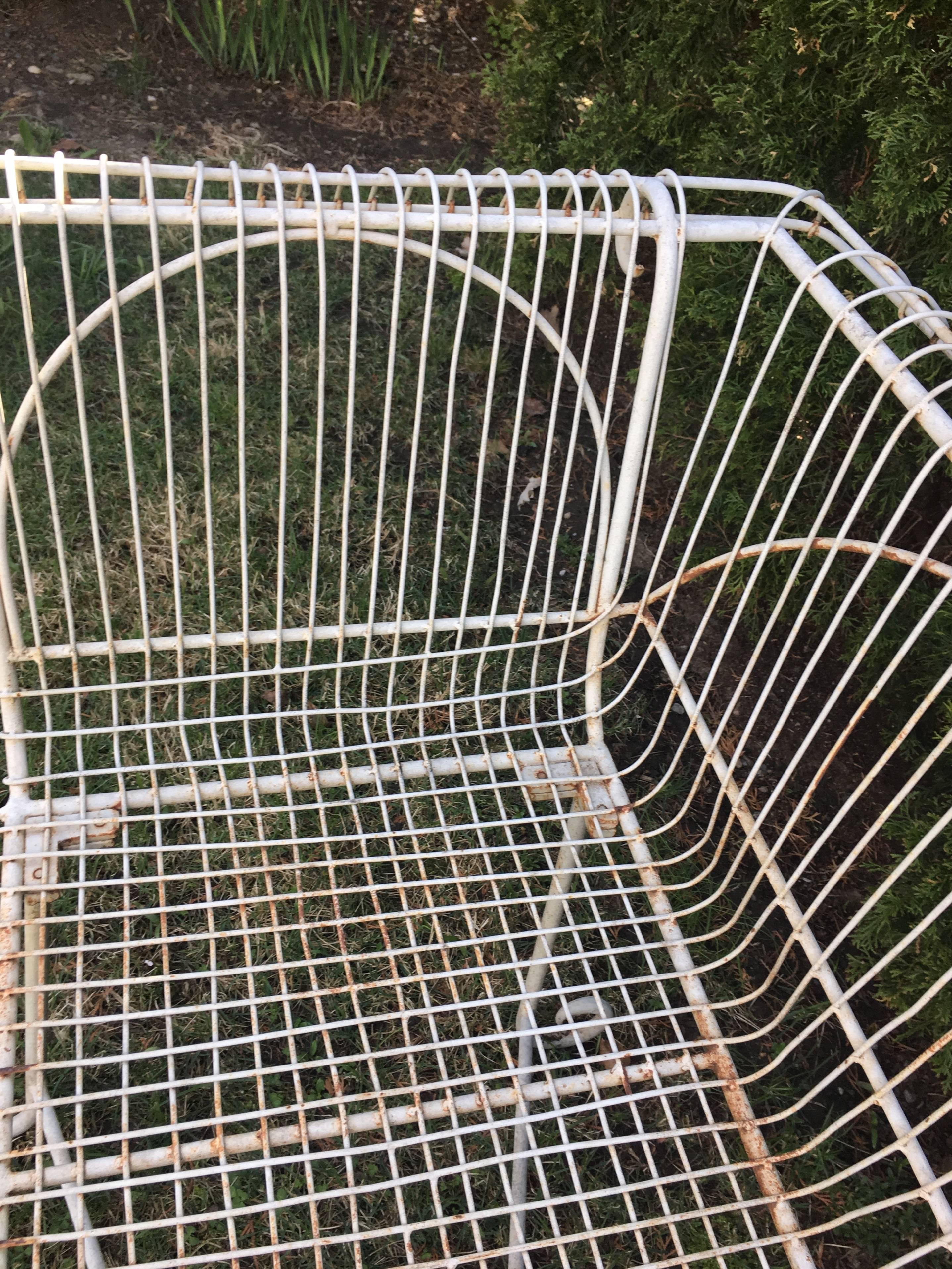 Vintage English Wirework Garden Bench 3