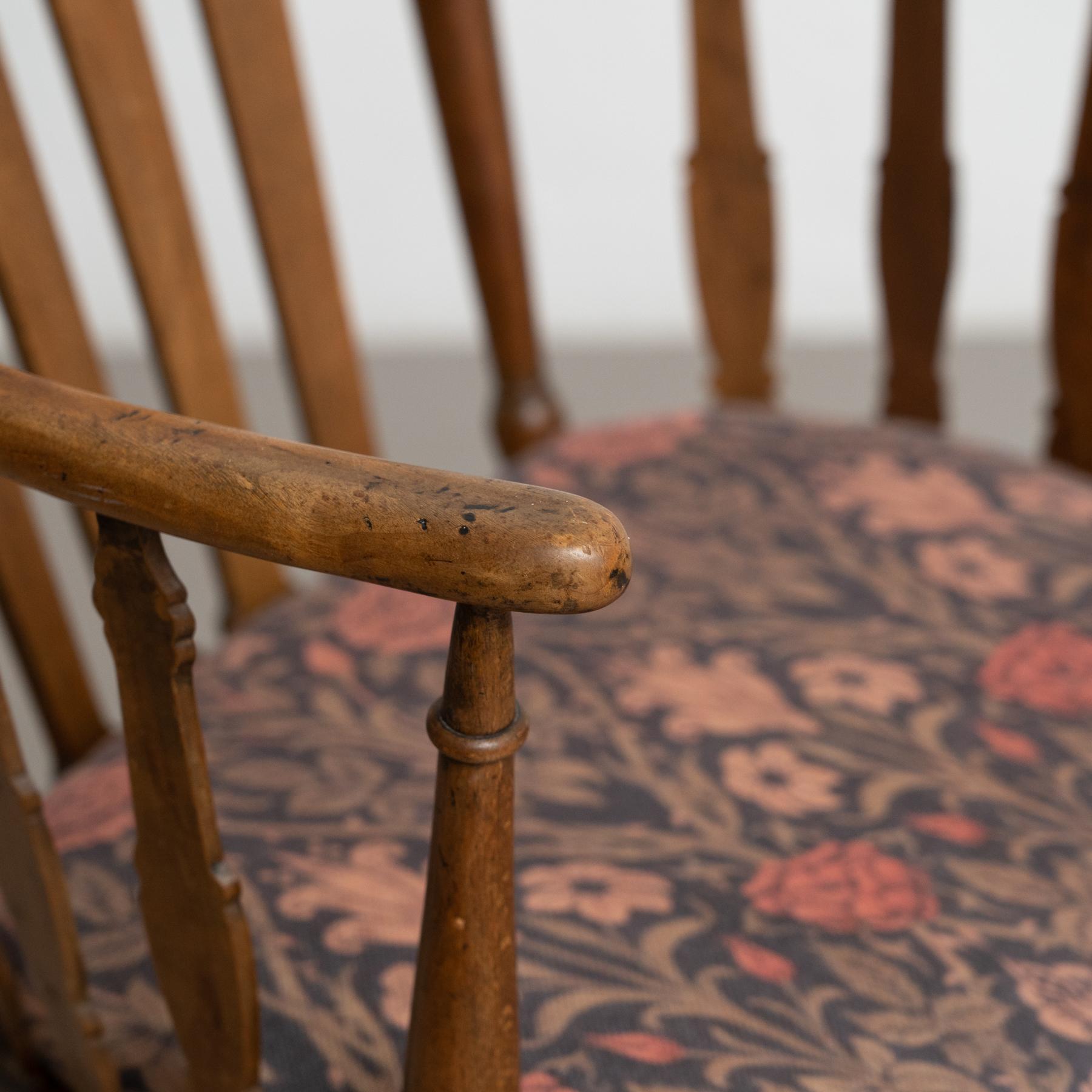 Vintage English Wood Armchair, Circa 1950 For Sale 3