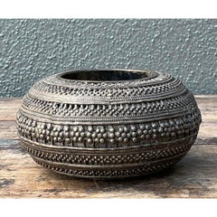 Vintage Engraved Brass Bowl