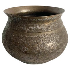 Vintage Engraved Bronze Bowl