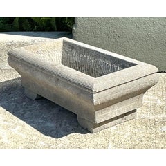 Vintage Engraved Stone Planter