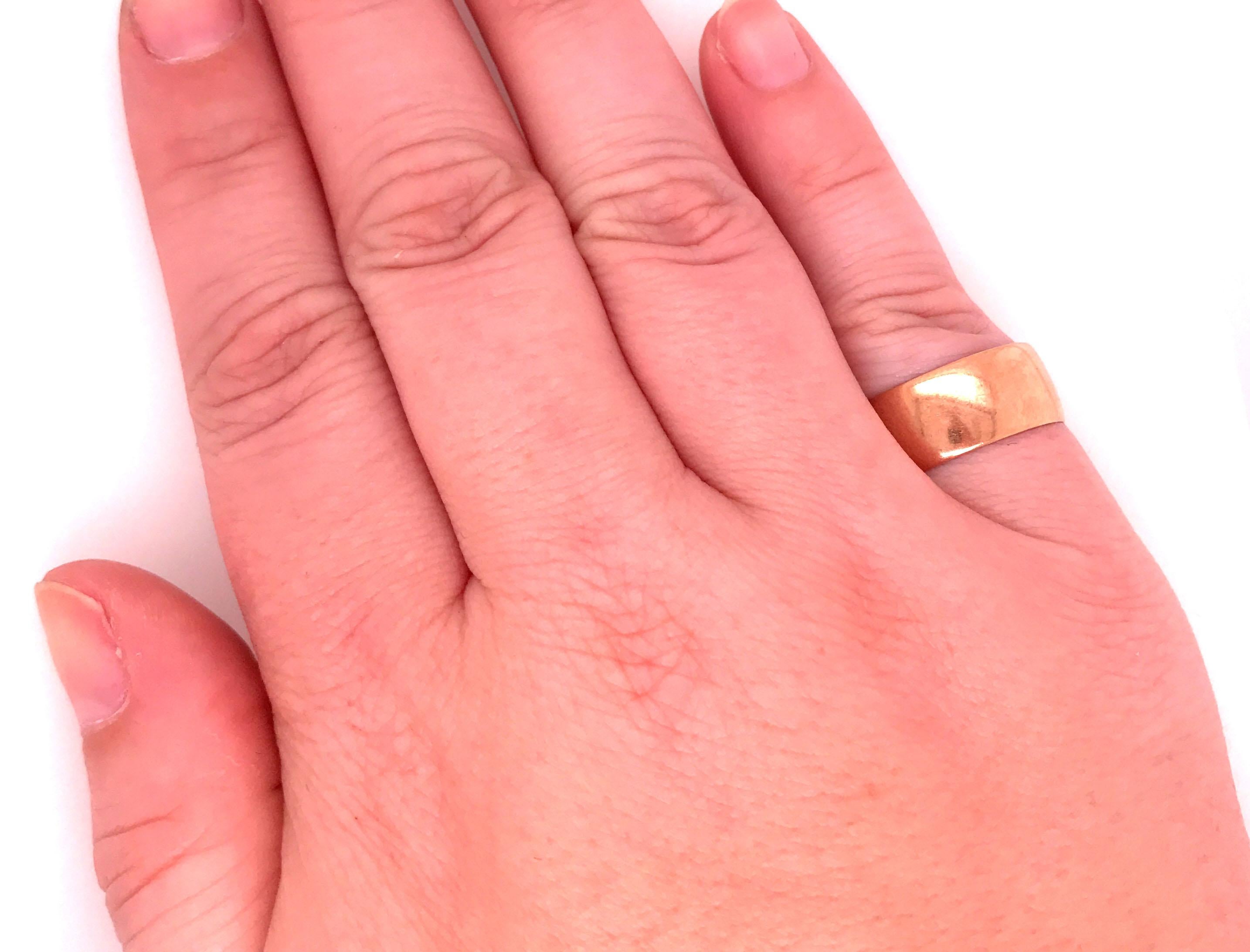 Georgianischer Hochzeitsring mit 8,3 mm breitem Original 1800''s Antike 8K 2